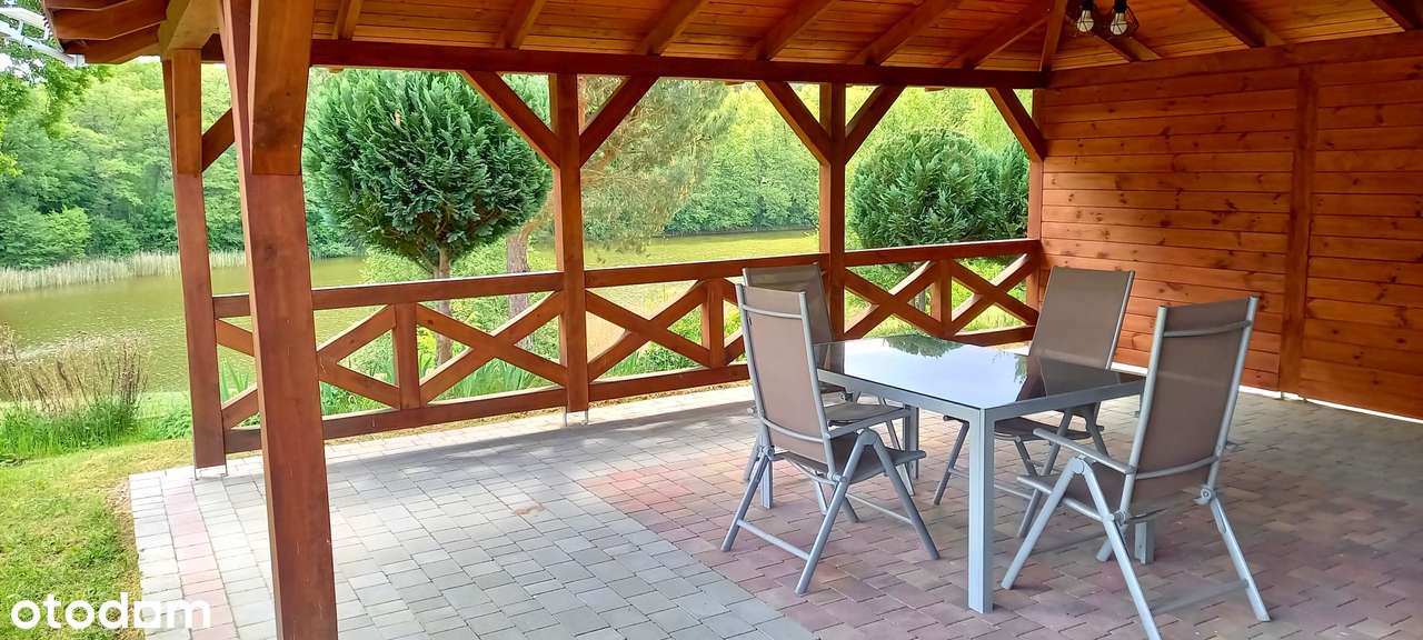 Piękna posiadłość Garbicz 3,8 ha, 5 budynków mieszk., basen, jezioro-5