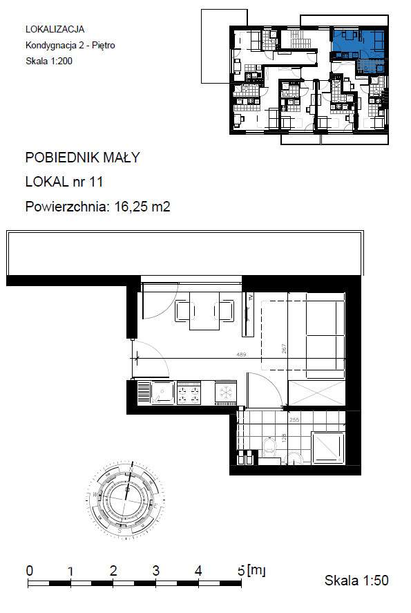 16 kompaktowych lokali –  od 14,05 m² do 24,80 m² | Pobiednik Mały-9