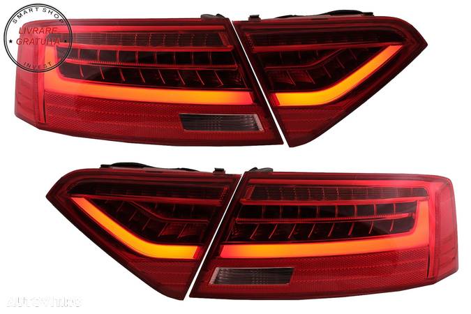 Stopuri LED Audi A5 8T Coupe Cabrio Sportback (2007-2011) Semnal Secvential Dinami- livrare gratuita - 1
