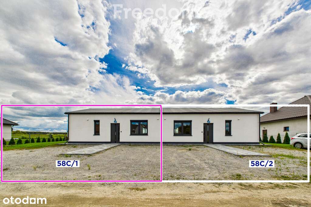 Nowy dom parterowy, bliżniak w cenie mieszkania