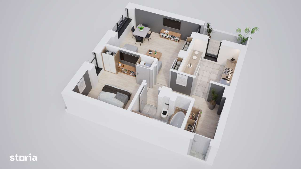 Apartament 2 camere | Spatii verzi și confort | Cartier privat-3