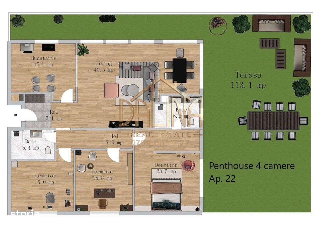 Vanzare Apartament - 4 Camere + TERASA 111mp-9