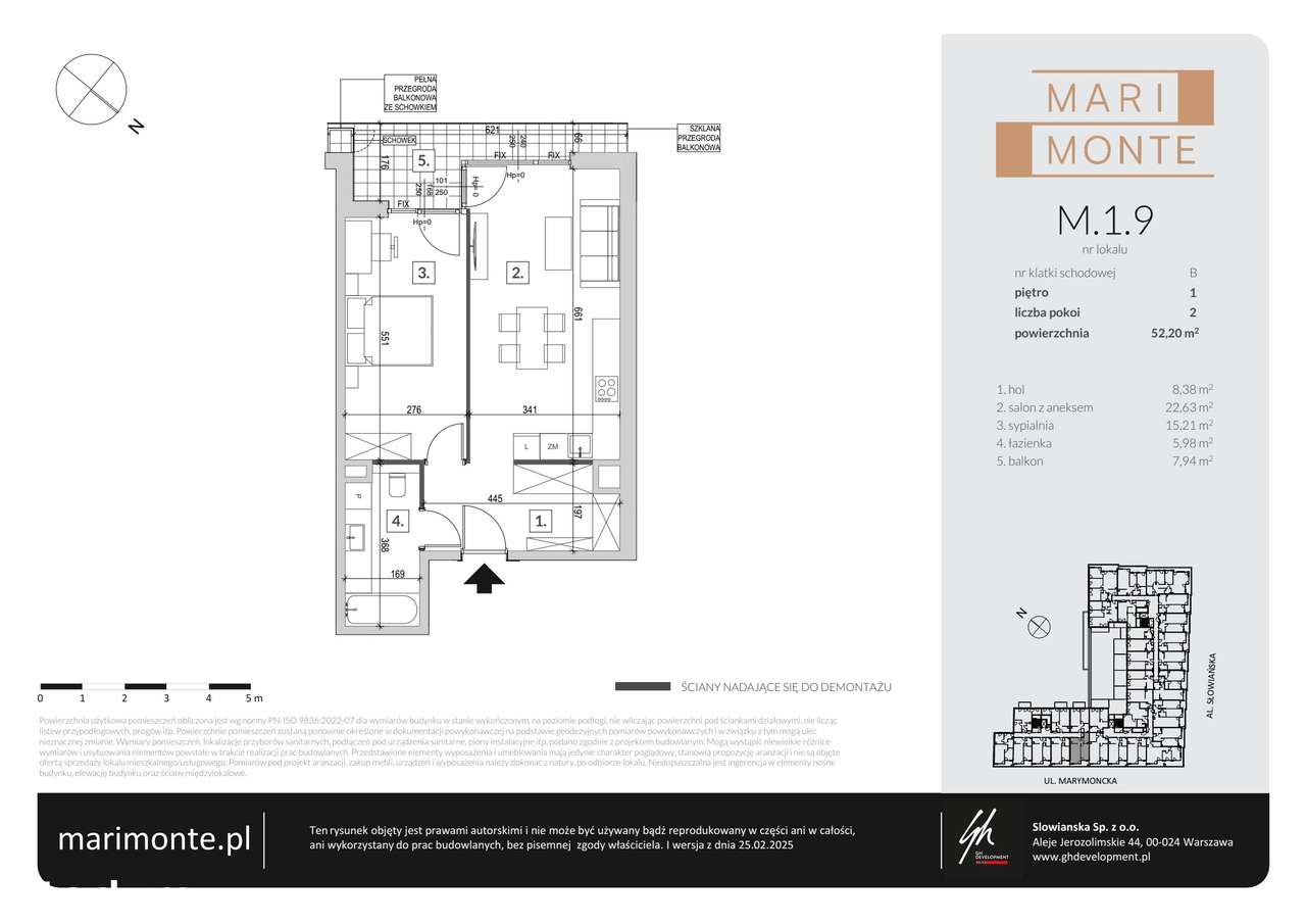 2-pokojowe mieszkanie 52m2 + balkon Bezpośrednio - Pełny obrazek: 2/9