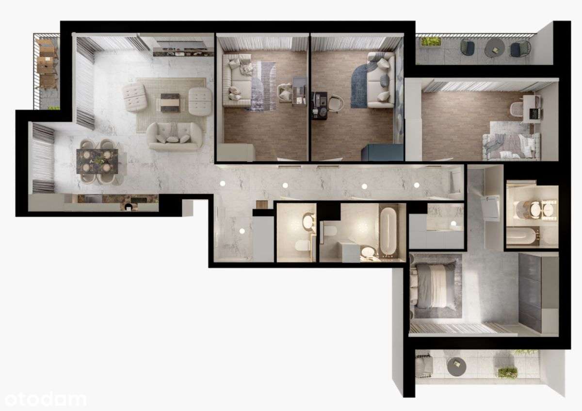 Przestronne 5-pokojowe mieszkanie z 3 balkonami - Pełny obrazek: 4/10