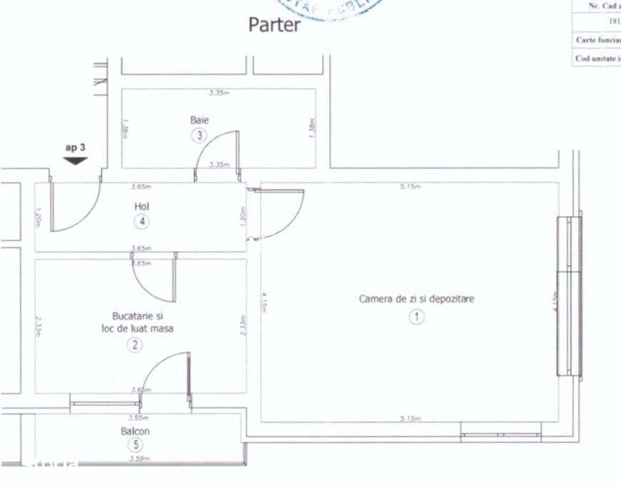 Garsonieră de Vânzare | Parcare | 42 mp | Tractorul-6
