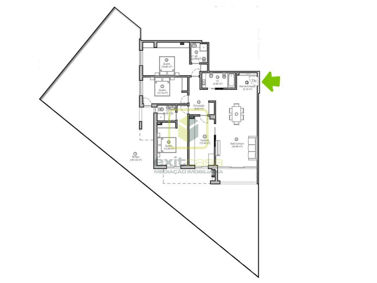 Apartamento T3 - Grande imagem: 2/10