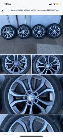 Jante Mercedes Benz OEM C E Klasse cla Glc Vito viano cu cauc 225/50/R17 conti dot 2015 6-7mm 7jx17et485 - 18