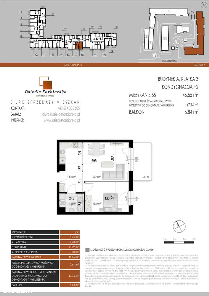 2-pokojowe mieszkanie 46m2 + balkon Bezpośrednio - Pełny obrazek: 2/6