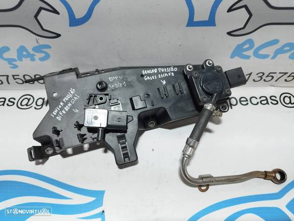 SUPORTE COM SENSOR SENSORES PRESSÃO GASES ESCAPE DIFERENCIAL BMW SERIE 1 E81 2.0D 143CV N47D20A  E82 E87 E88 78051520 7808014 01 - 3