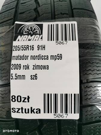 1x matador nordicca mp59 205/55r16 opona zimowa 5,5mm 5067 - 9