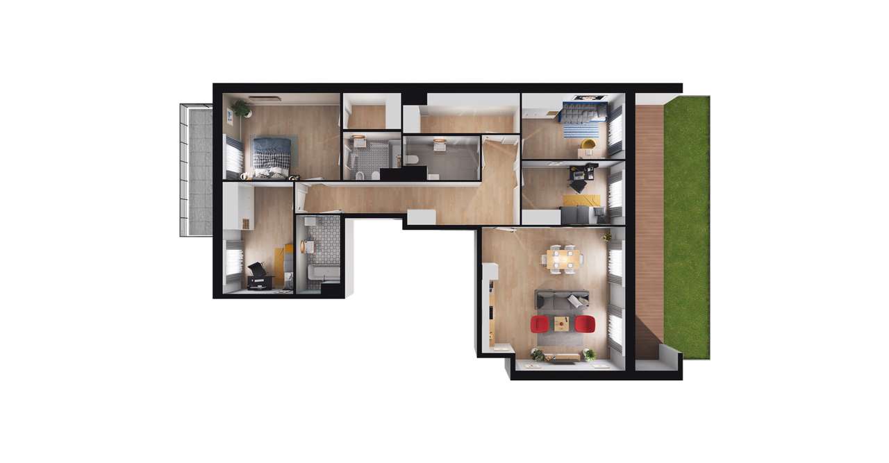 5-pokojowe mieszkanie 120m2 + ogródek Bez Prowizji - Pełny obrazek: 3/7