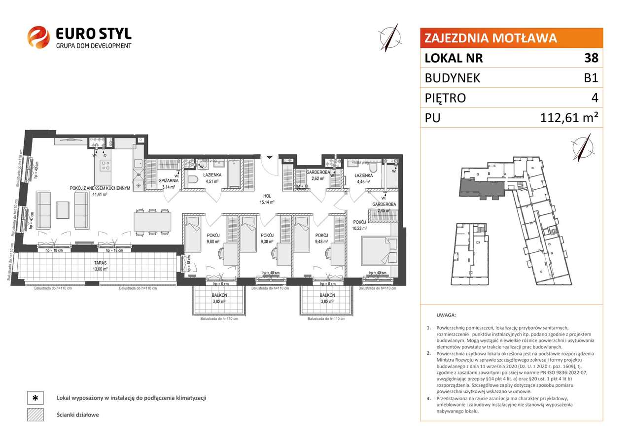 5-pokojowe mieszkanie 112m2 + taras Bez Prowizji - Pełny obrazek: 2/7