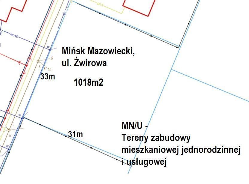 Działka, 1 018 m², Mińsk Mazowiecki