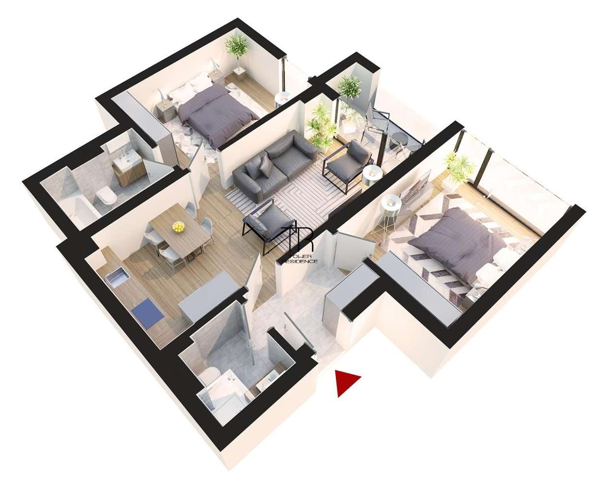 Apartament 3 Camere Incalzire in Pardoseala Ansamblu Nou Rahova - Imagine principală: 4/19