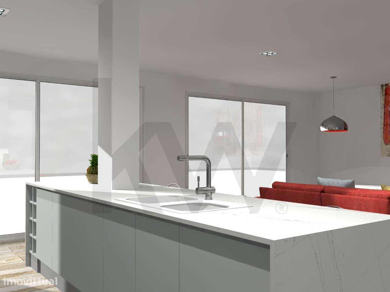 MORADIA T4, ISOLADA C/GARAGEM E PISCINA, INSERIDA NUM LOTE DE 542M2 - - Grande imagem: 2/18