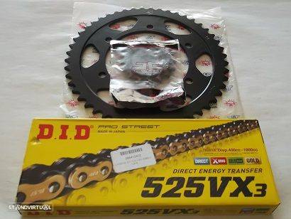 Kit Transmissao corr. DID VX3 X-Ring Honda XRV 650 Africa Twin de 1988 a 1990 - 1