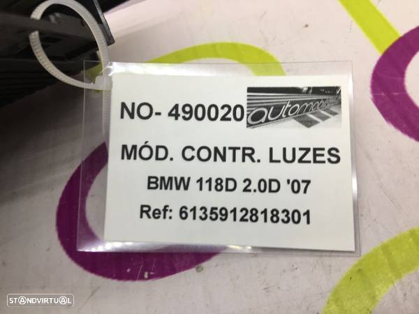 Módulo Controlo de Luzes BMW 118D 2.0 122 Cv de 2007 - Ref: 6135912818301 - NO490020 - 5