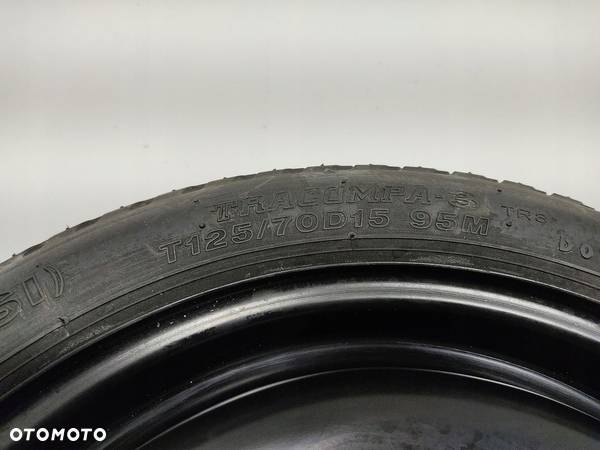 KOŁO ZAPASOWE DOJAZDOWE TOYOTA YARIS II 15 4x100 125/70R15 ET39 2006-2012 - 4