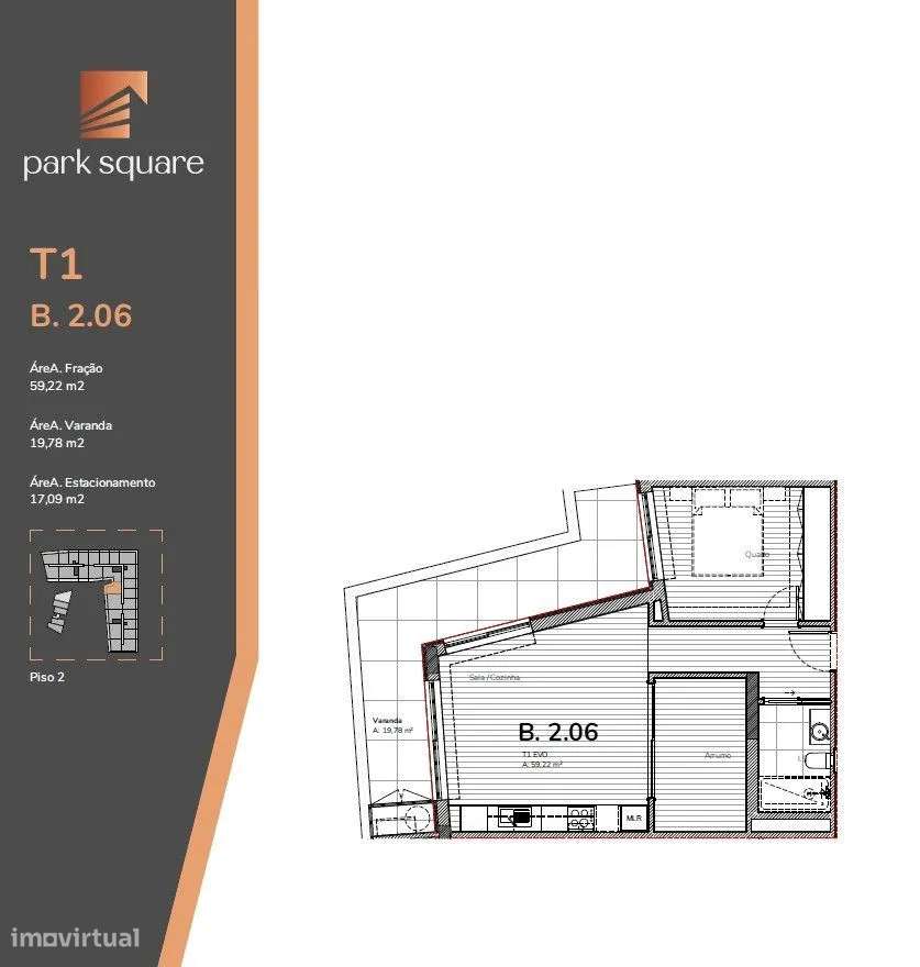 LA- Apartamento T1 Evolutivo Novo c/ Lugar de Garagem em Mafamude Gaia-11
