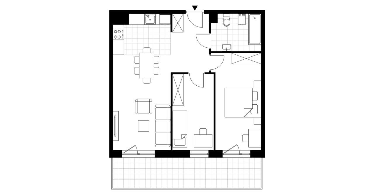 3-pokojowe mieszkanie 57m2 + balkon Bezpośrednio - Pełny obrazek: 4/9