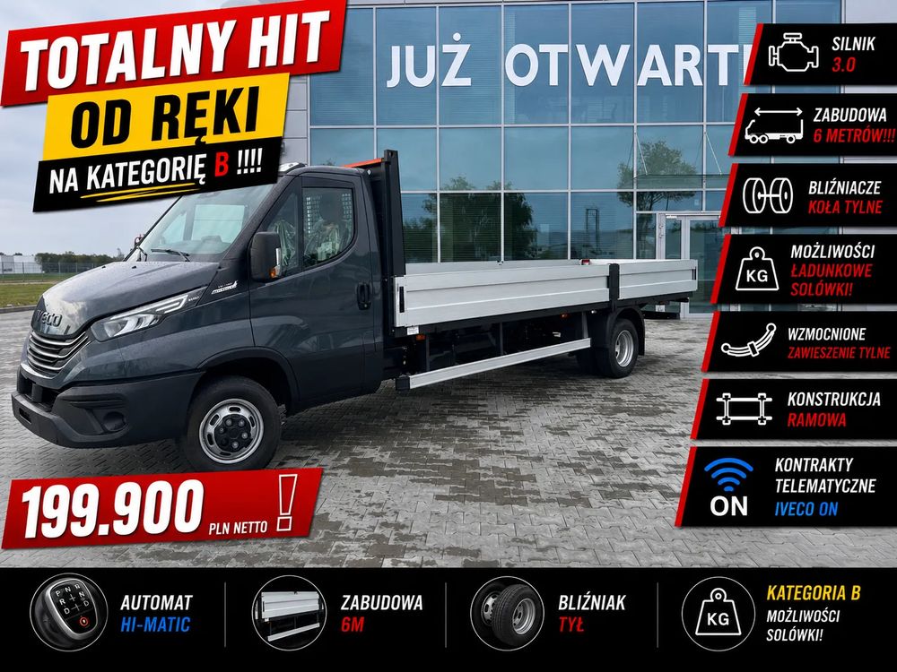 Iveco 6 METRÓW ZABUDOWA !!! kategoria B!!! RABAT 56000 NETTO !!!dostępny tylko w WYPRZEDAŻY dealera!!!