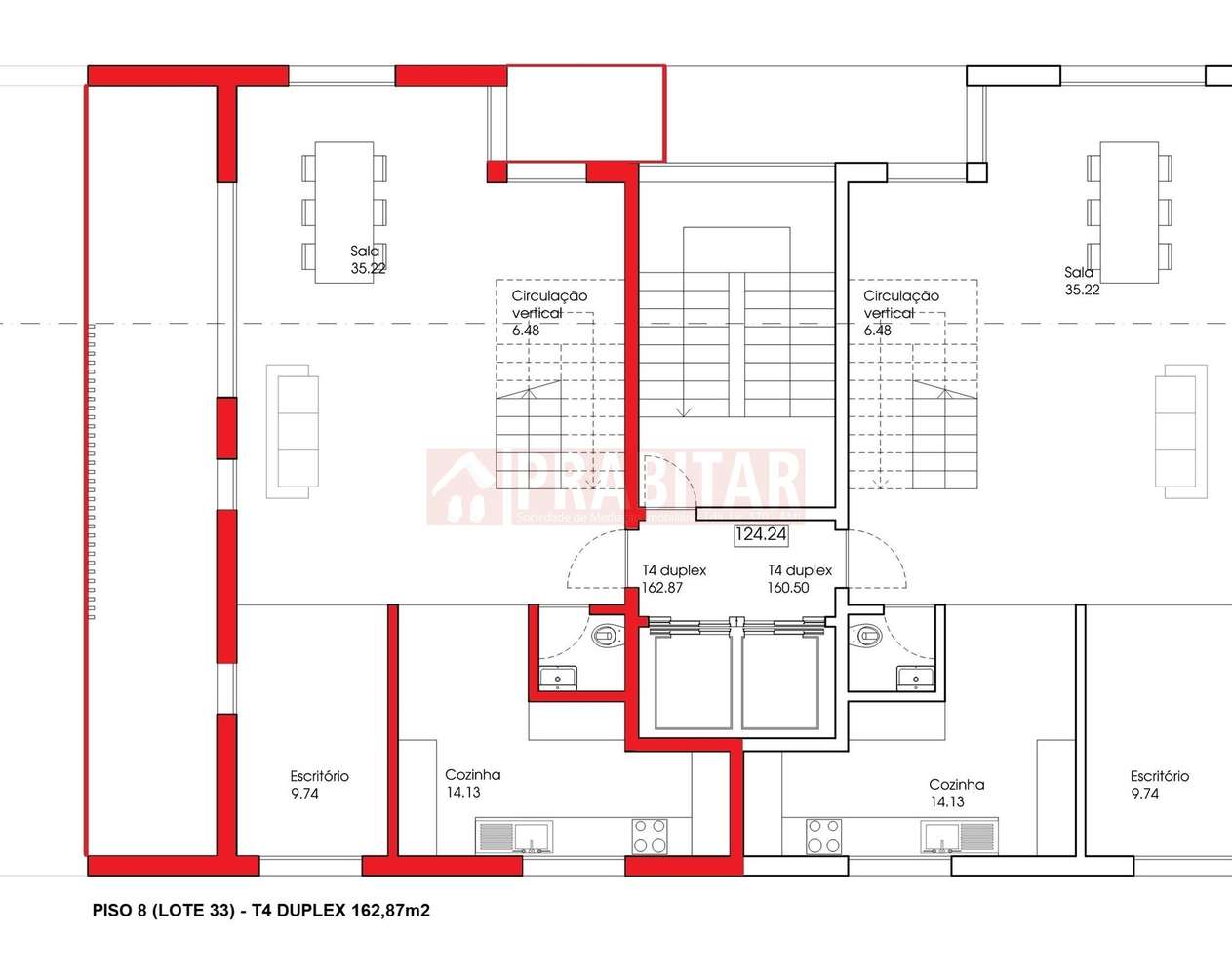 APARTAMENTO T4 DUPLEX NOVO COM TERRAÇO NA COBERTURA À SOLUM - CEDRO RE-31