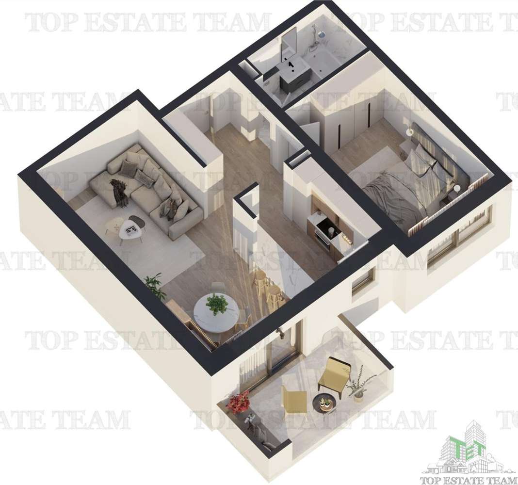 Apartament 2 camere bloc modern Rahova - Imagine principală: 5/9