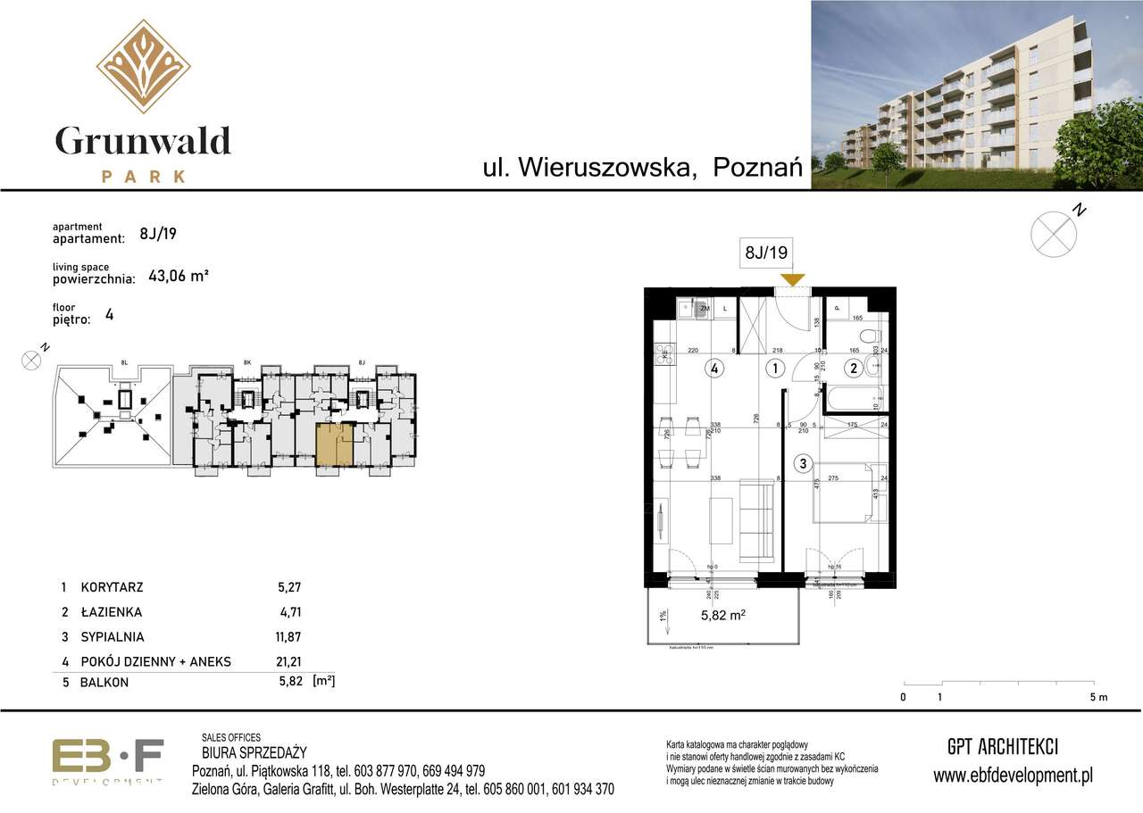 Grunwald Park | mieszkanie 2-pok. | 8J_19 - Pełny obrazek: 2/7