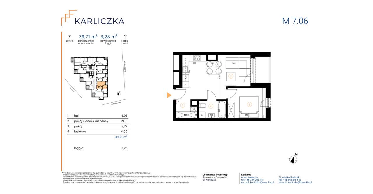 Karliczka | mieszkanie 2-pok. | A.7.06 - Pełny obrazek: 2/7
