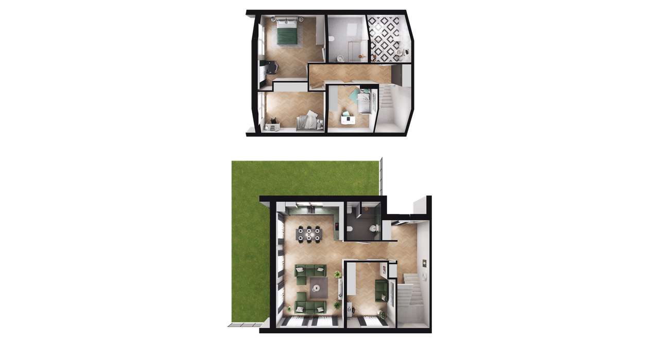 5-pokojowy dom 109m2 + ogródek Bezpośrednio - Pełny obrazek: 2/8