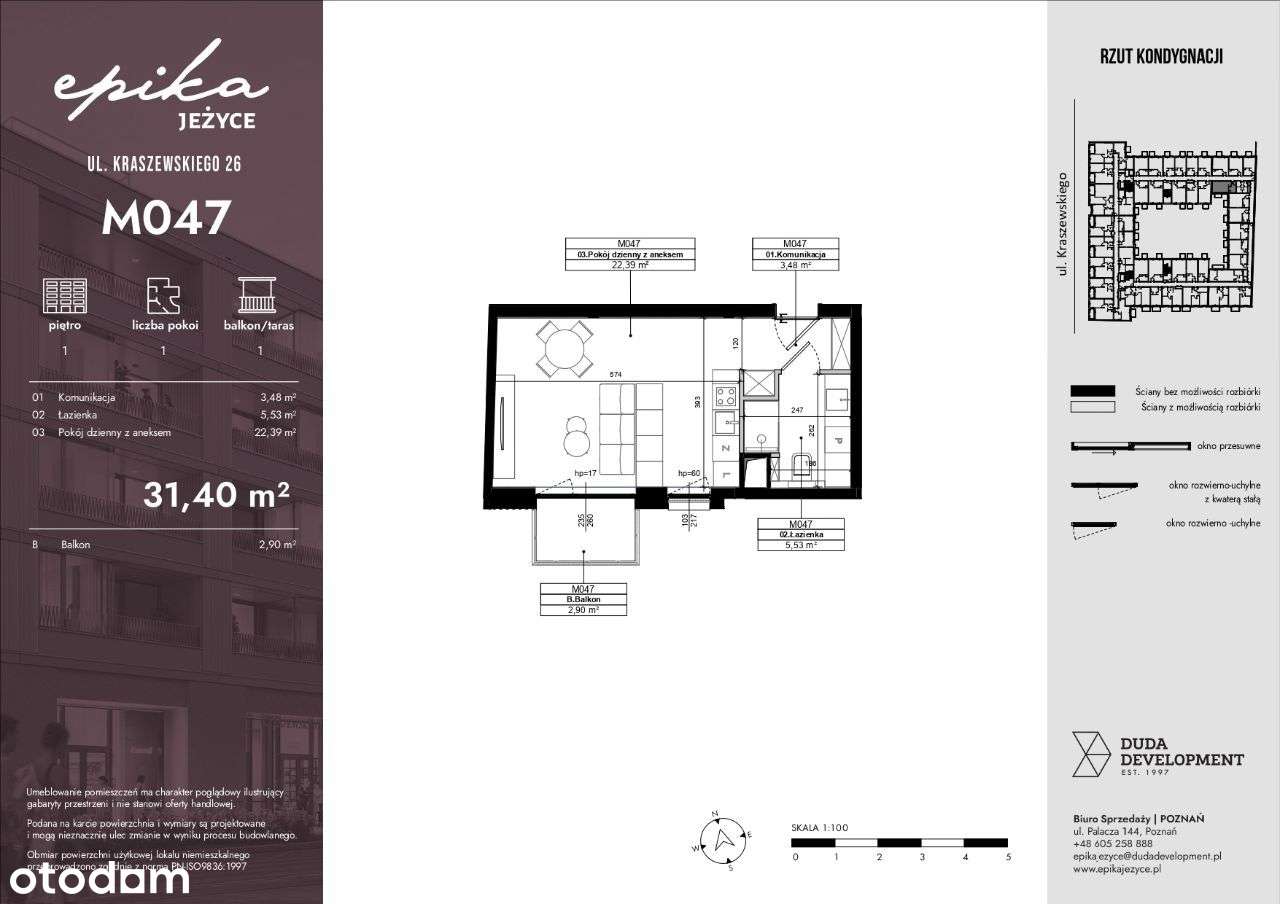 1 - pokojowe mieszkanie, lokal inwestycyjny - Pełny obrazek: 2/7