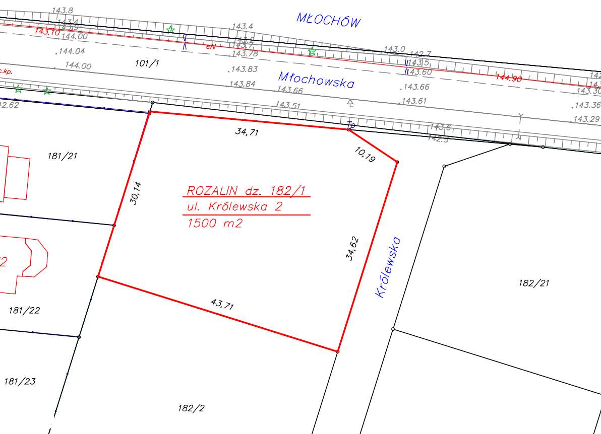 Działka budowlana – Rozalin, Królewska Młochowska 20 min do Warszawy - Pełny obrazek: 4/5