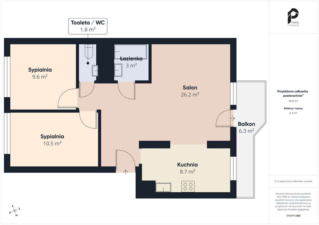 Rozkładowe, 3-pokojowe mieszkanie z balkonem-7
