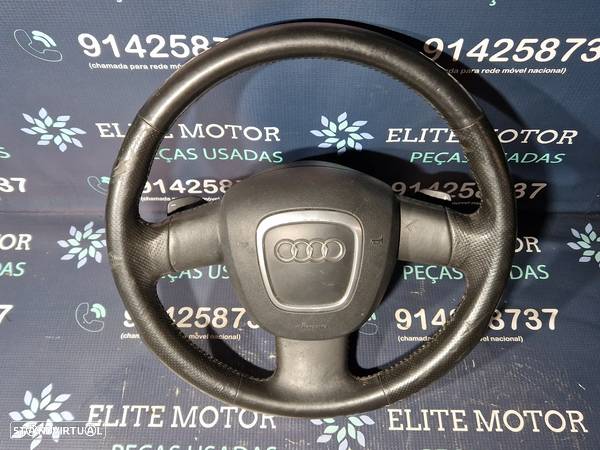 Volante usado pele com airbag patilhas DSG AUDI A3 8P SPORT - 2