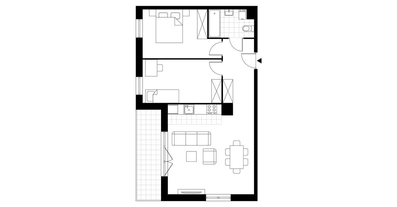 3-pokojowe mieszkanie 63m2 + balkon Bezpośrednio - Pełny obrazek: 3/8
