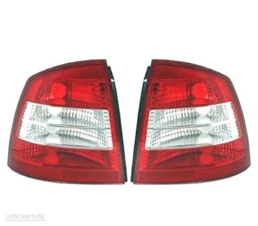 FAROLINS TRASEIROS LED PARA OPEL ASTRA G 97-04 VERMELHO BRANCO - 1