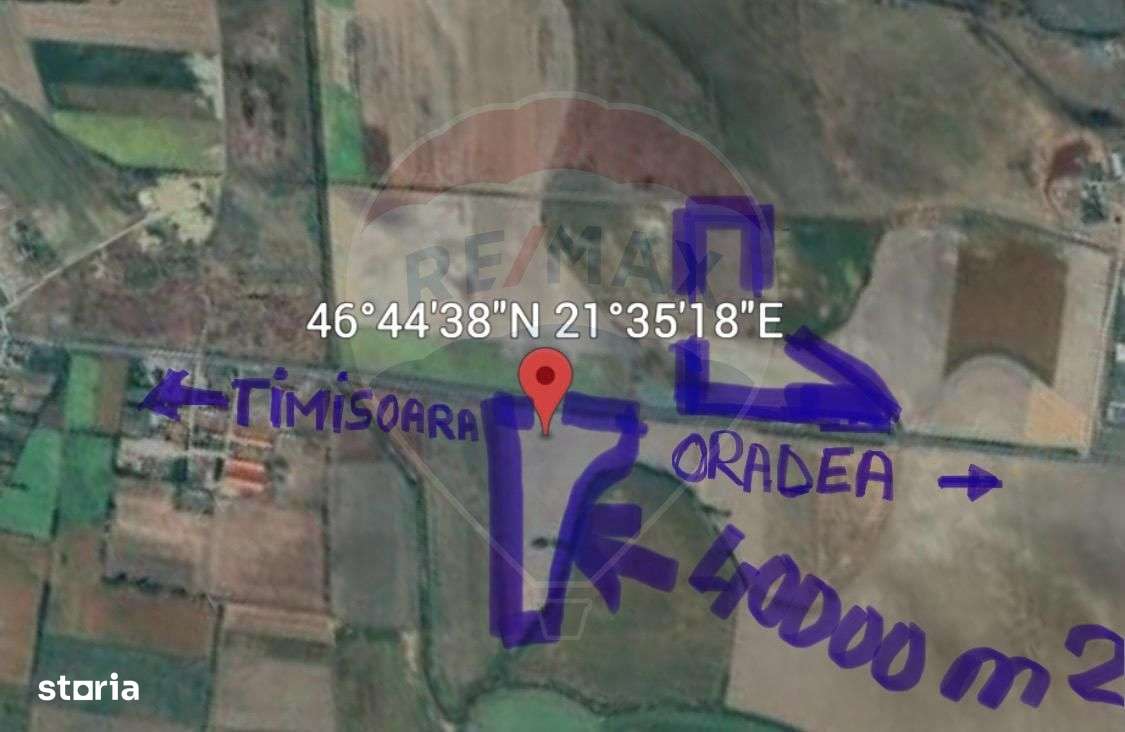 Teren intravilan 80500mp. aproape de nodul rutier de pe DX Oradea-Arad - Imagine principală: 3/10