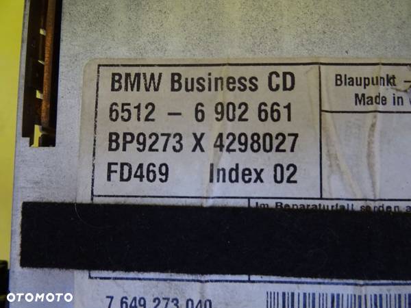 RADIO FABRYCZNE BMW BUSINESS CD E46 6512-6902661 NR49 - 6