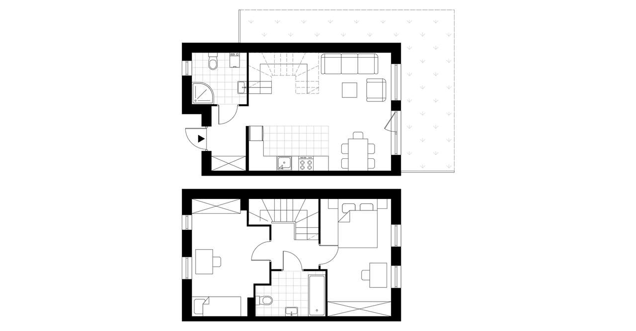3-pokojowy dom 72m2 + ogródek Bezpośrednio - Pełny obrazek: 3/7