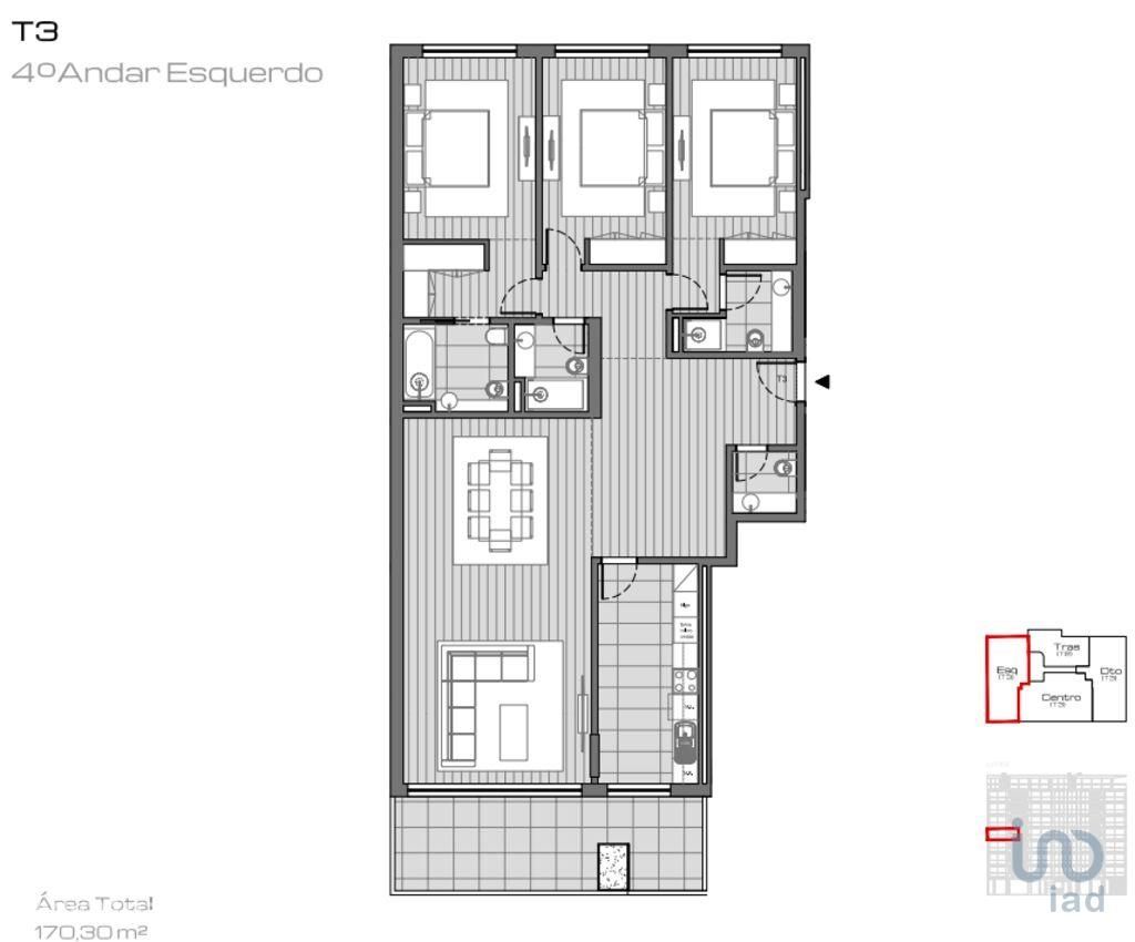 Apartamento T3 em Porto de 154,00 m2
