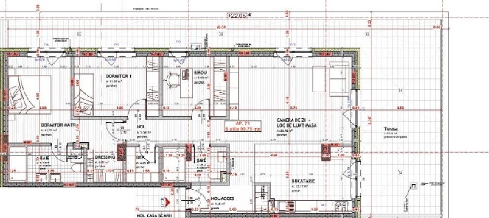 Apartament de 3 camere + birou, 99,75 mp, zona Avram Iancu.