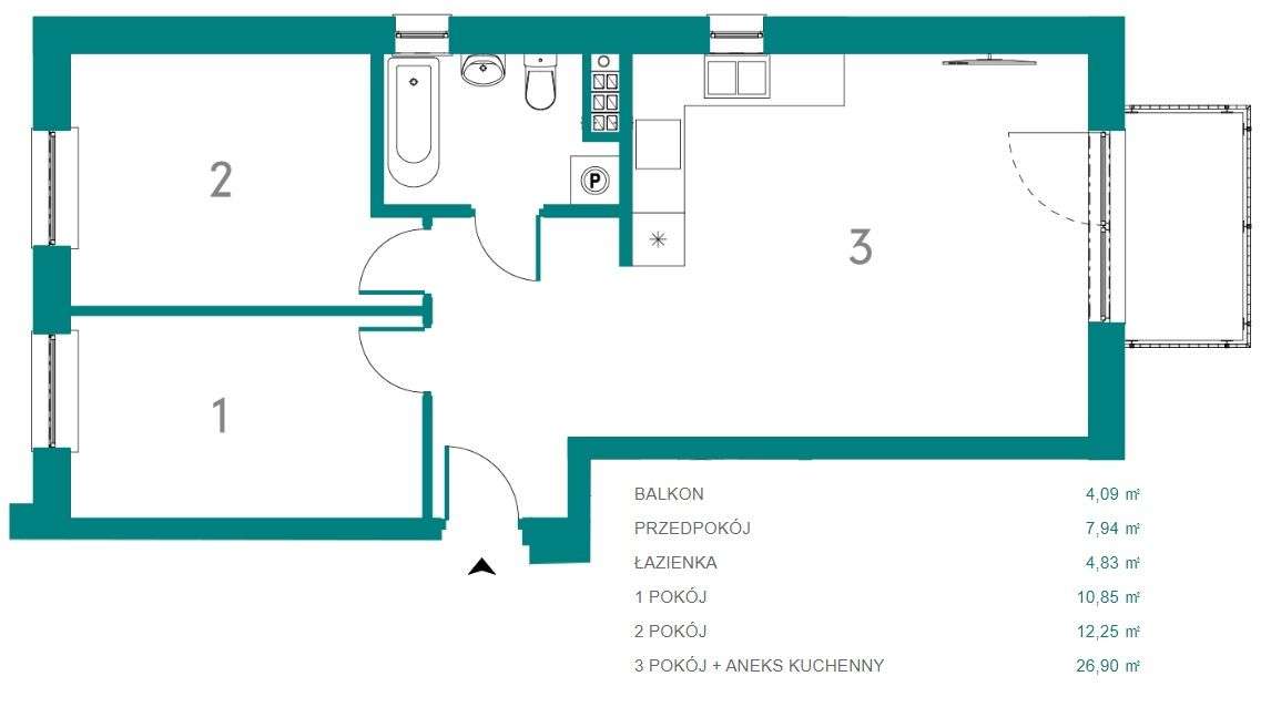 GOTOWE DO ODBIORU - Mieszkanie B1M10 - Pełny obrazek: 2/16