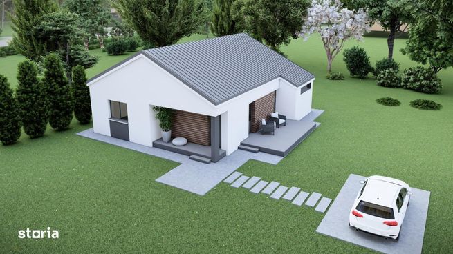 Casa individuală parter || 3 camere 2 băi + dressing || teren 353mp-4
