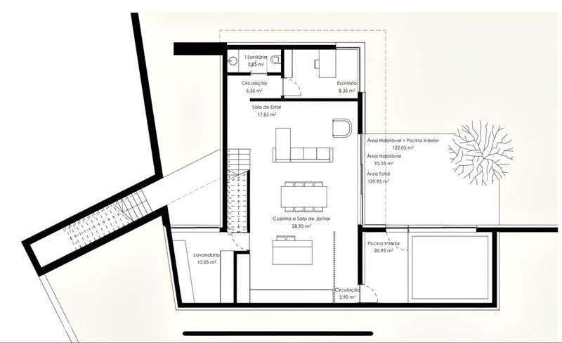 Moradia individual v3 com piscina interior - Grande imagem: 4/5