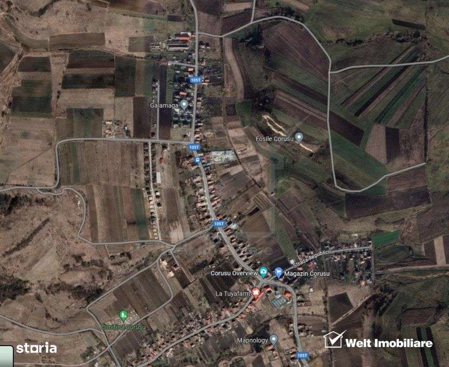 Teren intravilan Corusu cu vedere peste sat, parcelabil - Imagine principală: 3/4