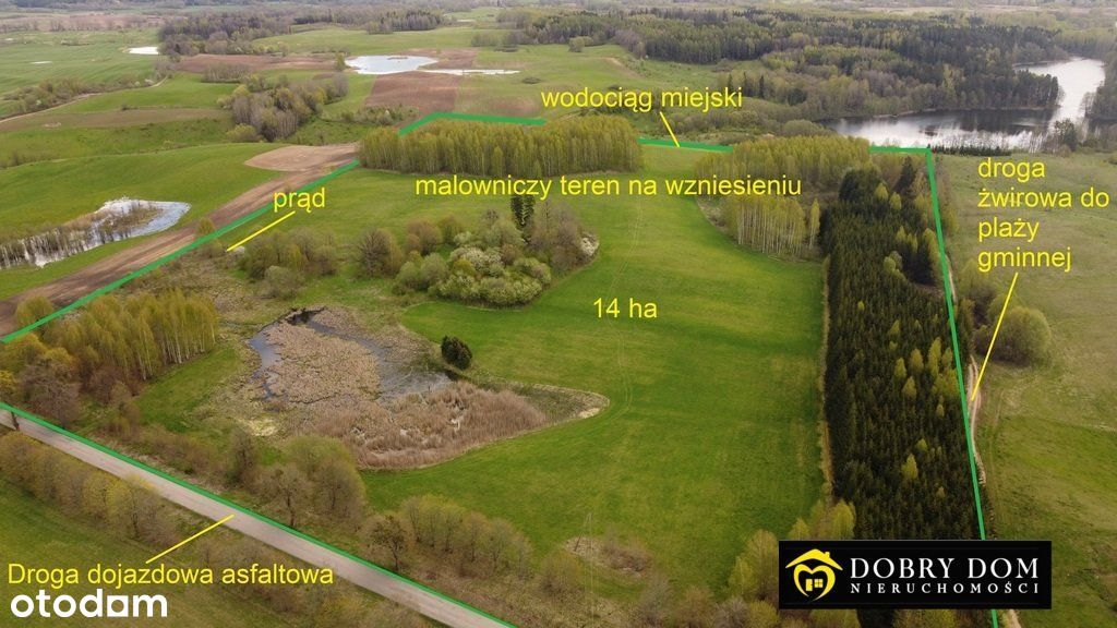 Działka, 140 000 m², Dybowo