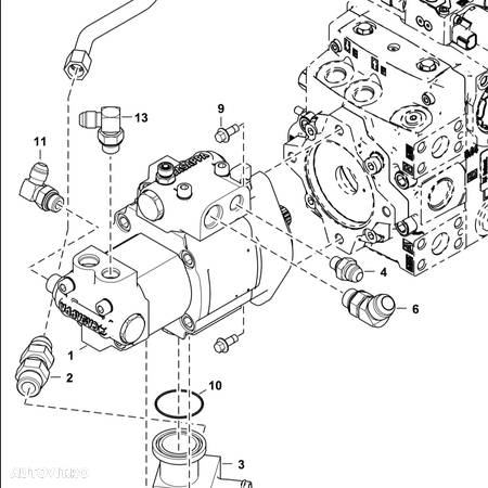 Pompa hidraulica bobcat TL360 TL470 79913ml0 - 2