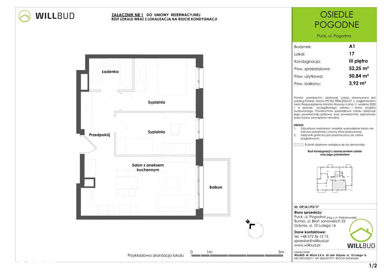 Osiedle Pogodne | mieszkanie 3-pok. | OP/A1/P3/17 - Pełny obrazek: 2/7