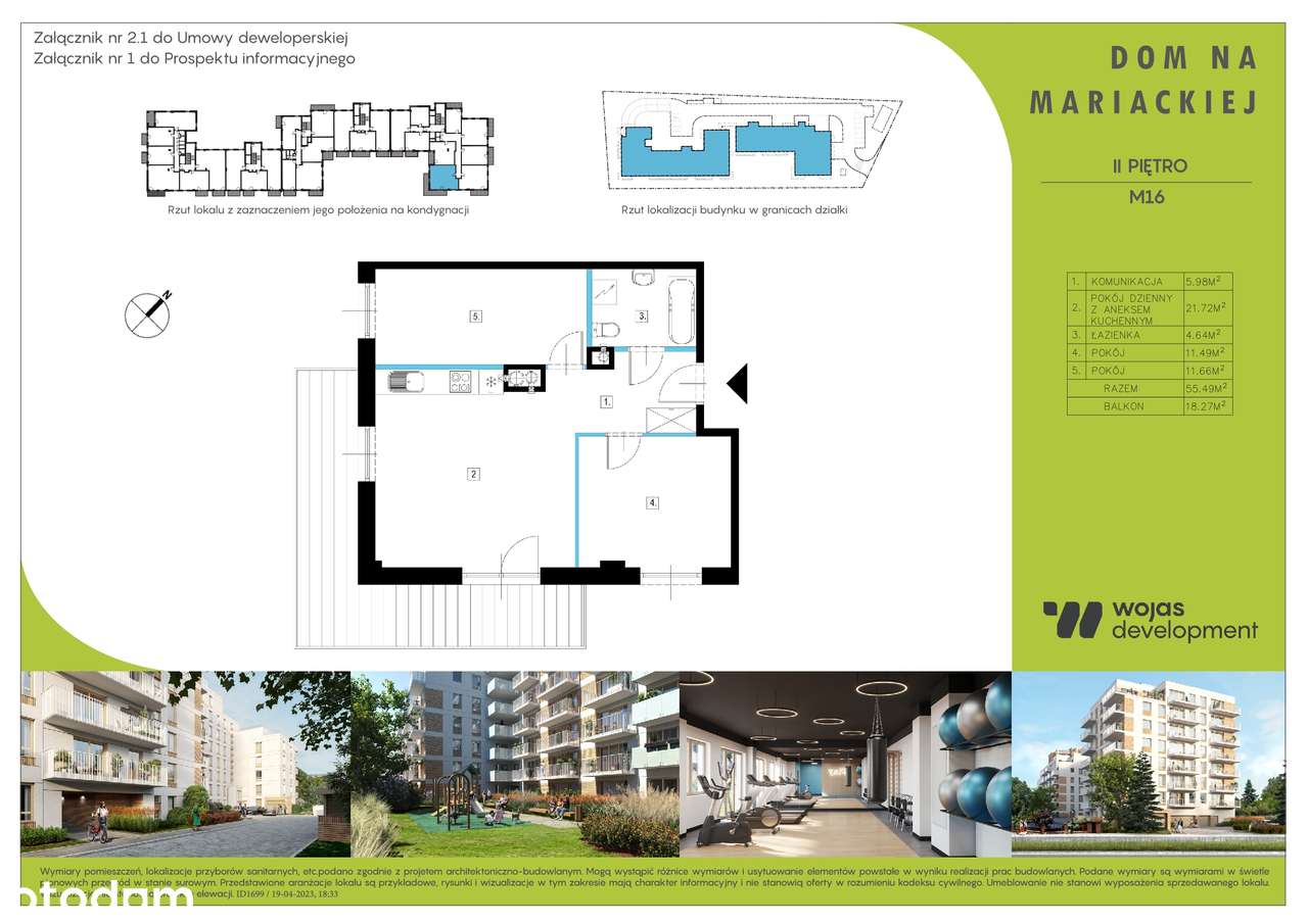 Dom na Mariackiej | mieszkanie M16 - Pełny obrazek: 3/8