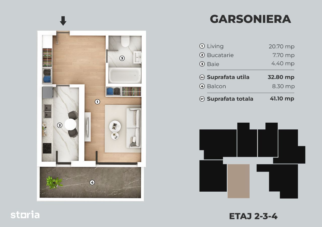 Garsoniera noua spatioasa, Metalurgiei - Postalionului